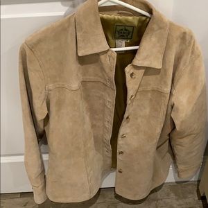 100% Leather Suede Long sleeve jacket/ blouse